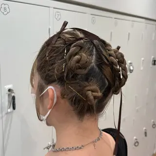 ミディアム ヘアアレンジ キヨミ 韓国レイヤーカットのヘアスタイル