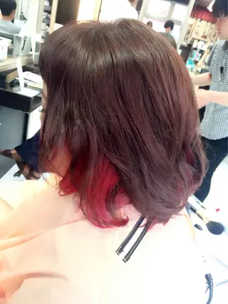 ミディアム カラー 韓国ヘア✨グレージュ カラーasamiのヘアスタイル