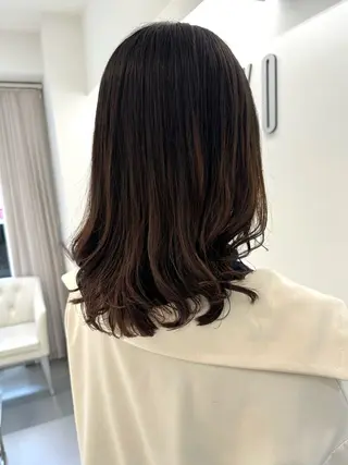 ミディアム パーマ ZENKO表参道店所属・デジタルパーマ 🌀ボブ　萩原　龍のヘアスタイル