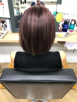 ショート カラー SALOWIN 川越所属・髪質改善⭐️透明感 カラーノグチショウタのヘアスタイル