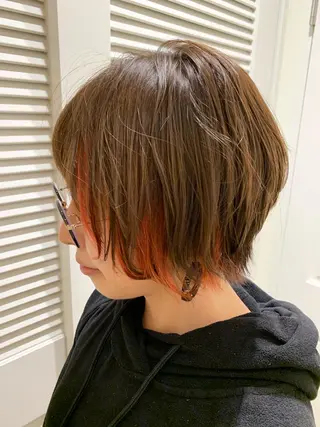 ショート 渋谷ハイトーン/ デザインカラー阿部のヘアスタイル