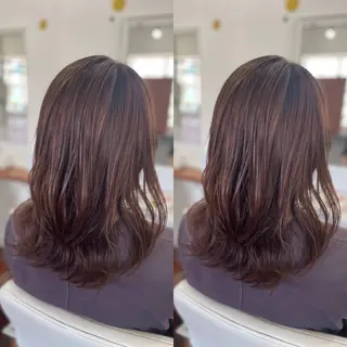 ミディアム mopa所属・mopa_kaede 暖色カラー/ロングのヘアスタイル