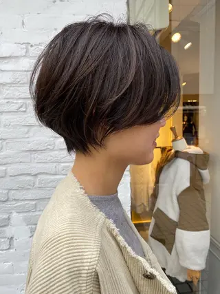 ショート カラー 山下夕月 ショート🫧ボブのヘアスタイル