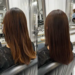 セミロング カラー ⠀ 那月のヘアスタイル