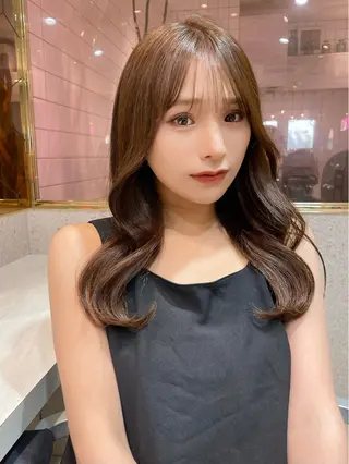 セミロング カラー 韓国ヘア🤍顔周り/ 髪質改善✨/林遼一郎のヘアスタイル