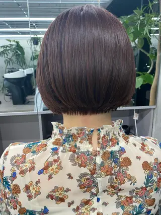 ミディアム カラー 似合わせカット レイヤー/ボブのヘアスタイル