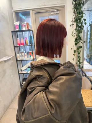 ミディアム カラー ミルクティー× グレージュMOMOのヘアスタイル