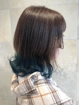 ミディアム カラー 田中 あかねのヘアスタイル