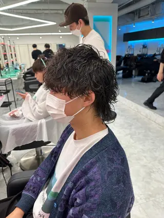ショート カラー パーマ メンズ 【メンズサロン】 BLUCK 横浜のヘアスタイル