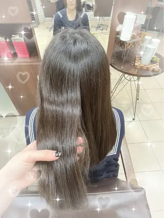 ロング まつパ/暗髪カラー/ 縮毛矯正/若菜ほのかのマツエク・マツパデザイン