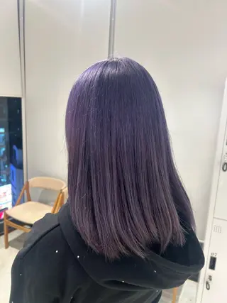 ミディアム カラー ピンク/ベージュ /似合わせ/田島百華のヘアスタイル