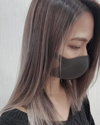 セミロング カラー 🌿nudeカラー/ レイヤー/藤原🌿のヘアスタイル