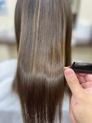 セミロング カラー 田中 就のヘアスタイル