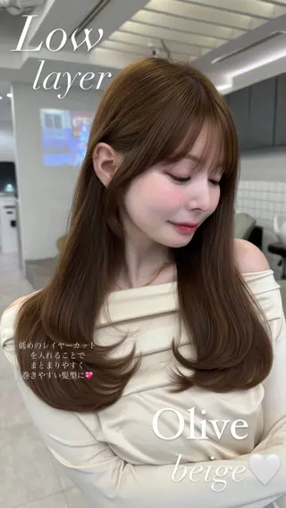 セミロング 映える顔まわり/前髪 特化 💗 ユキマのヘアスタイル