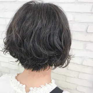 ショート パーマ 横浜🍒ルーツカラー エクステ／RIEのヘアスタイル