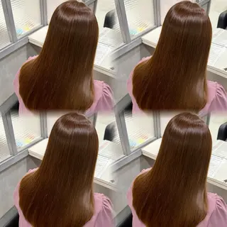 セミロング カラー 🦋REISA🦋 エクステ×ハイトーンのヘアスタイル