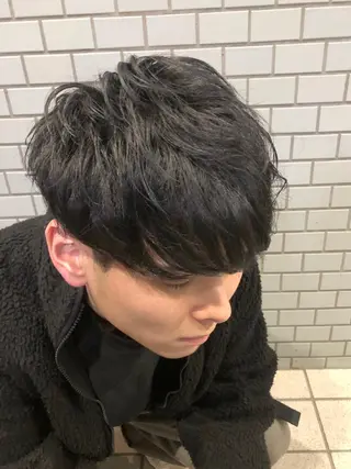 ショート パーマ メンズ 韓国風メンズ/毛流れ ヘアなら須田龍世のヘアスタイル
