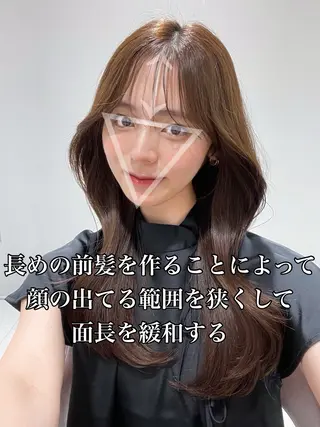 セミロング 映える顔まわり/前髪 特化 💗 ユキマのヘアスタイル