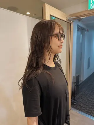 ロング カラー 梅田／ベージュ レイヤー／ヌマタのヘアスタイル