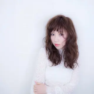 セミロング カラー パーマ 高濃度水素/髪質改善 /柳原大輝のヘアスタイル