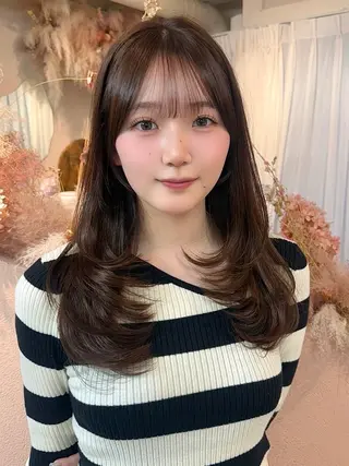 ロング カラー ♡韓国/レイヤー カット/Ayana♡のヘアスタイル