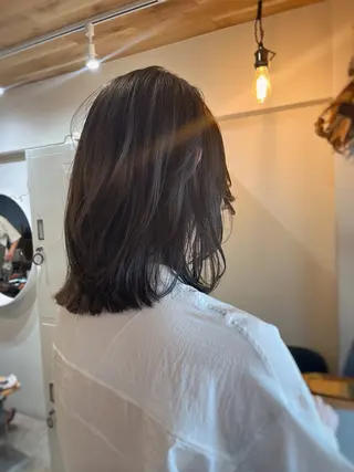 ミディアム カラー CLOVE所属・下石怜子/レイヤー/ 透明感カラーのヘアスタイル