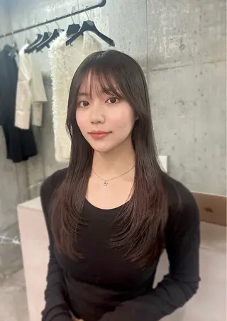 ロング カラー 透明感カラー ✨ 韓国艶髪💗菅原のヘアスタイル