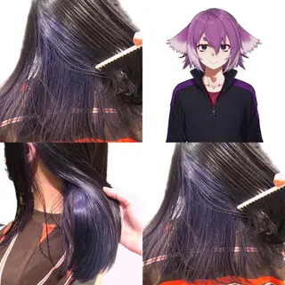 ミディアム カラー 推しカラー✨ オタク美容師ユウカのヘアスタイル