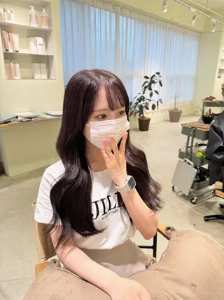 ロング ulu名古屋栄所属・落合しほ/韓国ヘア/ 髪質改善/縮毛矯正のヘアスタイル