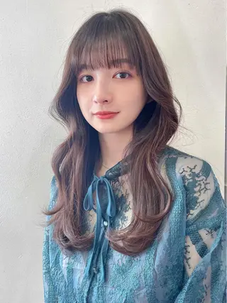 ロング カラー 【韓国ヘア×透明感 カラー】笹谷 莉未のヘアスタイル