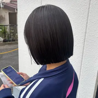 ミディアム 🎀ハイトーン/ 艶カラー/夕月🎀のヘアスタイル