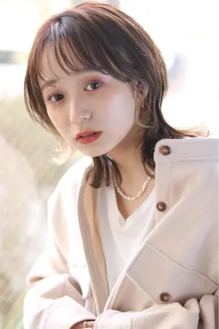 ミディアム カラー 梅原 塁のヘアスタイル