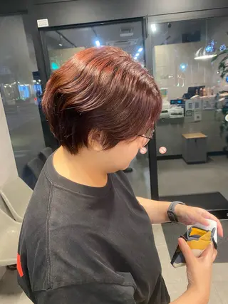 ショート カラー 髪質改善&トリートメント over hair所沢店所属・韓国風/レイヤー/ 𝑵𝒂𝒏𝒂🩶のヘアスタイル