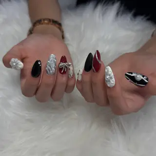 ネイル hami🎀うかん 🎀チップ長さ出しのネイルデザイン