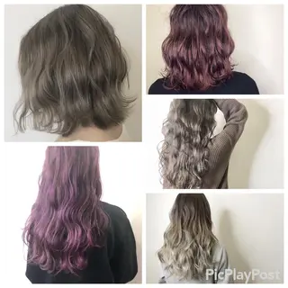 ミディアム カラー メンズ レイヤー ウルフ 弓木啓輔のヘアスタイル