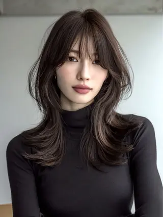 ロング 当日予約◎/縮毛矯正 /艶カラー/雨森大晃のヘアスタイル