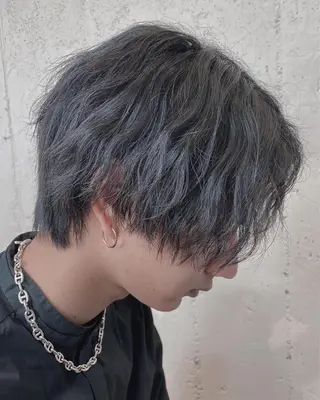 ショート パーマ ヘアアレンジ メンズ 静岡/草薙パーマ メンズバレイヤージュのヘアスタイル