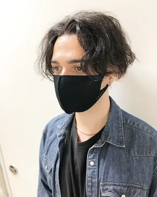 パーマ ヘアアレンジ メンズ ainico+所属・メンズ特化✂️栗原 侑也のヘアスタイル