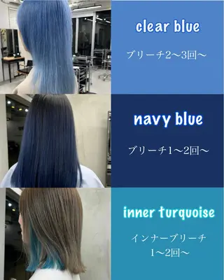 セミロング カラー 🫐寒色系カラー 🫐ヤマナカリリカのヘアスタイル