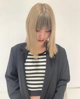 ミディアム まいか🤎髪質改善 ミルクティーボブ🎀のヘアスタイル