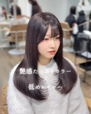 ロング カラー honoka/レイヤ ー/艶感カラー/韓国のヘアスタイル