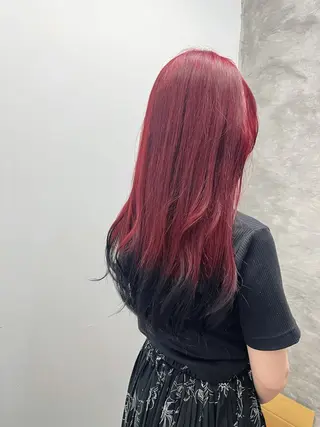 ロング カラー 聖花/暖色カラー /縮毛矯正/透明感のヘアスタイル