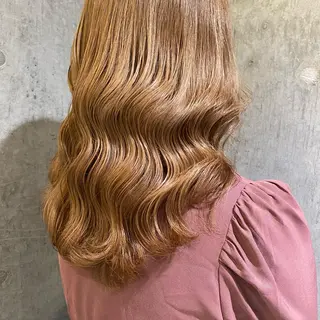 セミロング カラー 透明感/韓国風 🤍moeka🤍のヘアスタイル