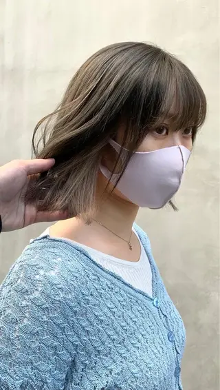 ショート カラー 大人可愛い透明感🌟 小顔・韓国髪🌟野中のヘアスタイル