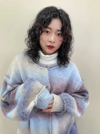 セミロング ウルフカット/ボブ りなのヘアスタイル