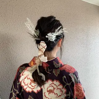 セミロング ヘアアレンジ chouette/ 根本優希のヘアスタイル