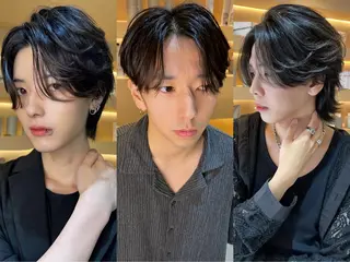 ミディアム カラー パーマ メンズ 🍎ハッシュカット× 髪質改善🍎カイトのヘアスタイル