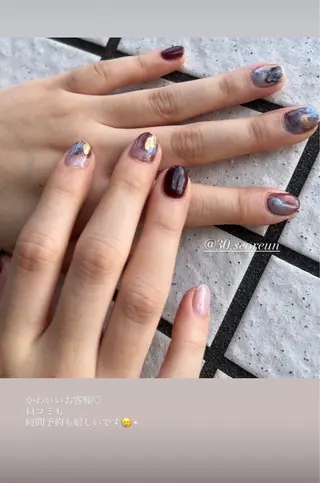 ネイル 金 柚嬉のネイルデザイン