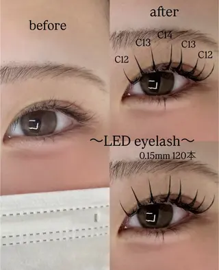 マツエク・マツパ 髪質改善 elena by artefice所属・塩貝 幸音のマツエク・マツパデザイン