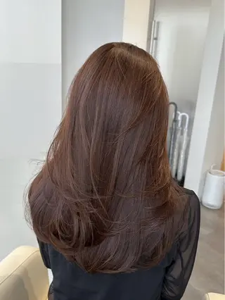 ロング Hair Make NEWYORK　稲荷町店所属・moe 🍀美髪矯正 ツヤツヤストレートのヘアスタイル